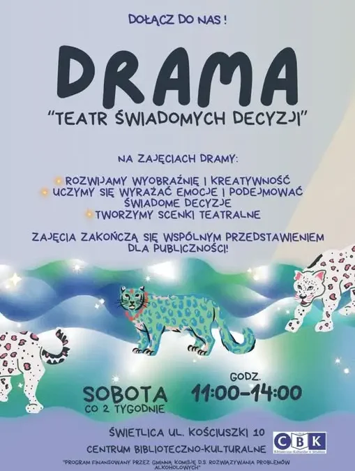 Warsztaty dramy dla młodzieży w Centrum Biblioteczno-Kulturalnym – start już dziś