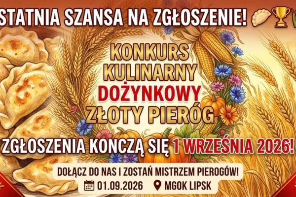 Konkurs „Dożynkowy Złoty Pieróg” – zgłoszenia tylko do 1 września!