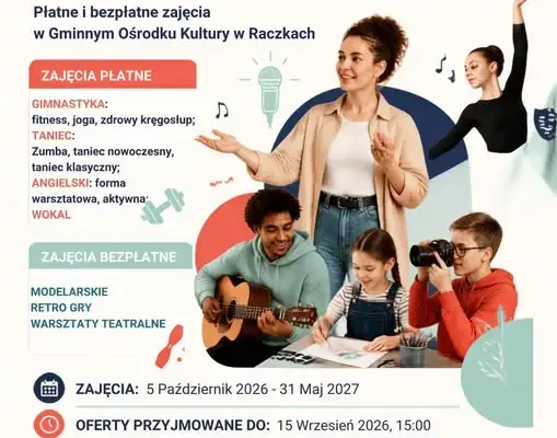 GOK Raczki szuka instruktorów. Oferty tylko do 15 września