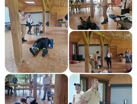 Strażacy z OSP Bargłów szkolili pracowników AZ Łukowscy z pierwszej pomocy