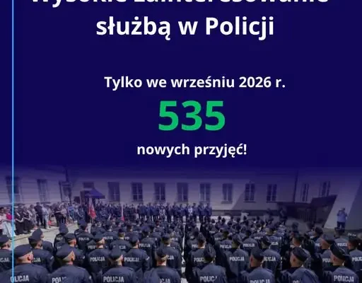 Rekordowe zainteresowanie służbą w Policji – 535 nowych funkcjonariuszy w jeden dzień