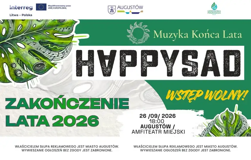 Zakończenie lata w Augustowie – koncert zespołu na amfiteatrze miejskim