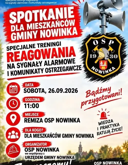 Krajowy Dzień Treningowy Akademii OLiOC w Nowince – naucz się reagować w sytuacji zagrożenia