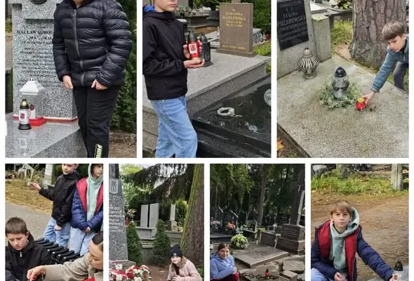 Klasa IV oddała hołd żołnierzom Armii Krajowej na cmentarzu
