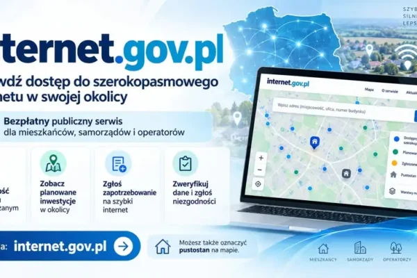 Internet.gov.pl – sprawdź dostępność szybkiego internetu w swojej okolicy