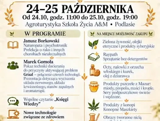 Spotkanie Świadomego Zdrowia i Relacji w Horodniance – 24-25 października