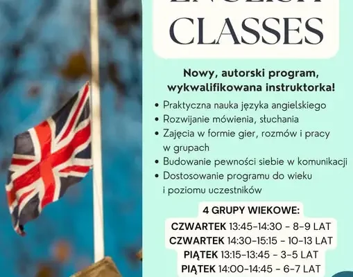 Zmiana terminu zajęć z angielskiego w GOK Raczki – wtorek zamiast piątku
