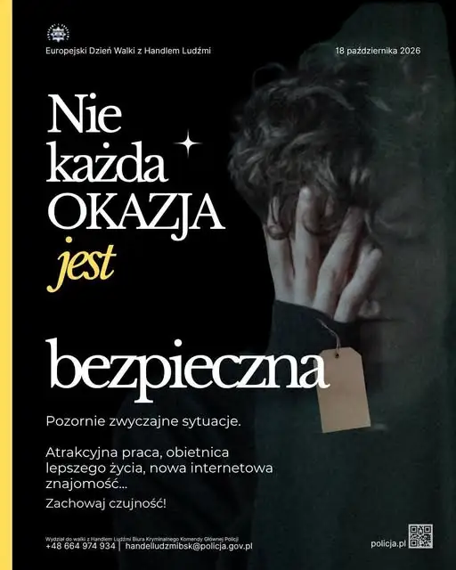Europejski Dzień Walki z Handlem Ludźmi – policja przypomina o zagrożeniach