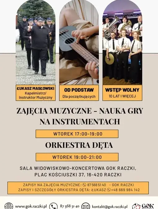 GOK Raczkach odwołuje zajęcia muzyczne – nadrabianie zaległości już w tym tygodniu