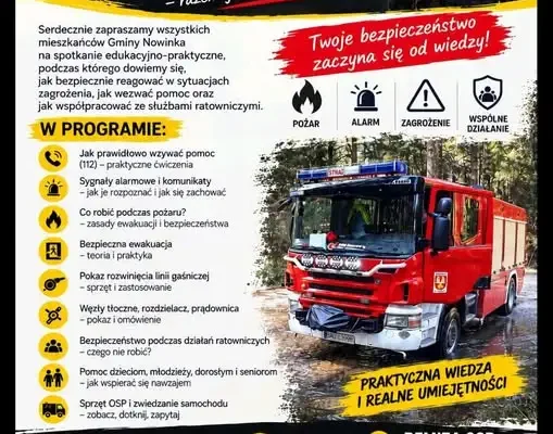 Bezpieczna Nowinka: praktyczne spotkanie dla mieszkańców gminy