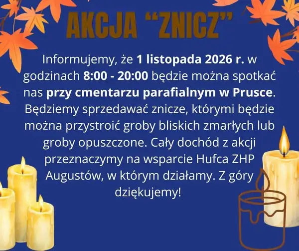 Akcja „Znicz” w Prusce – wsparcie Hufca ZHP Augustów