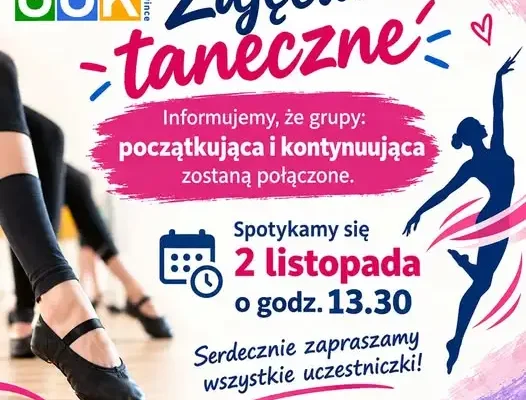 Zajęcia taneczne w GOK Nowinka – zmiana organizacji i wspólne spotkanie